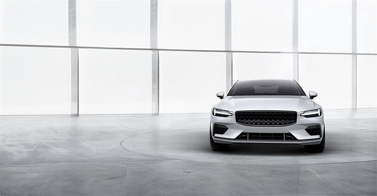 Polestar 1 white exterior, front